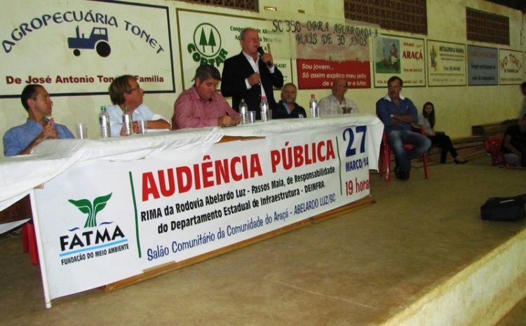  Abelardo Luz – Audiência Pública que apresentou o estudo de impacto ambiental da SC-350